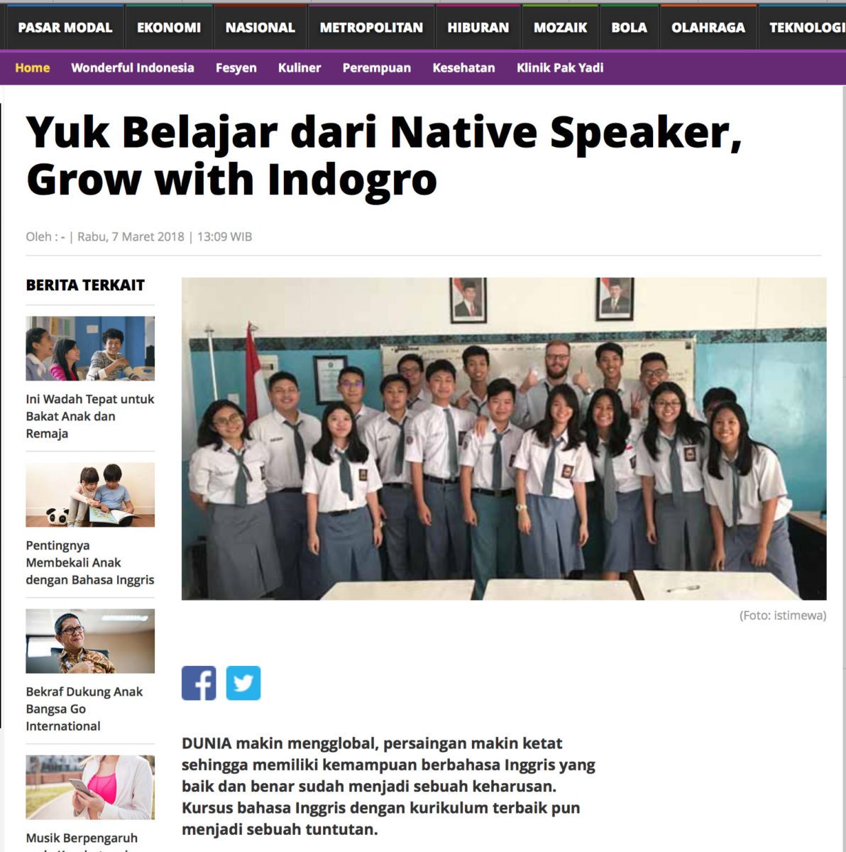 Yuk Belajar dari Native Speaker, Grow with Indogro